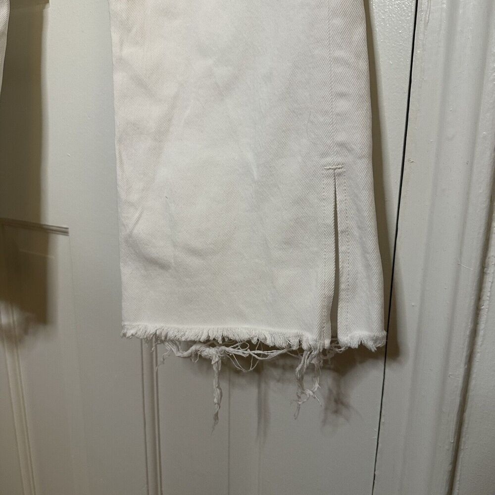 ABERCROMBIE Ultra High Rise Kick Flare Crop Jeans in White Denim Size 28 / 6 - Picture 8 of 8